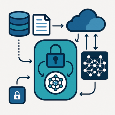 Diagram of secure scalable retrieval-augmented generation architecture for enterprise AI applications